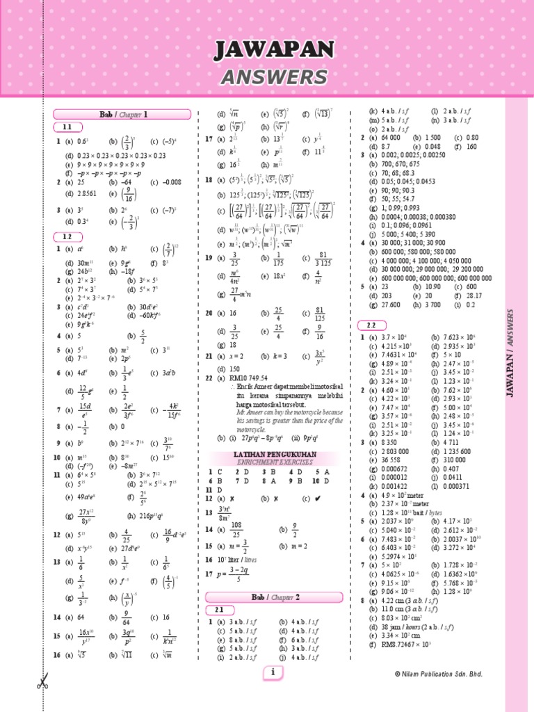 Nilam Matematik F3 Full Answer Pdf Return On Investment Credit