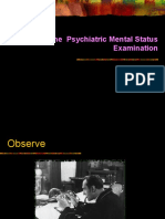 The Psychiatric Mental Status Examination