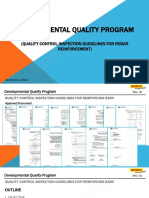 SMDC - QAQC - DQP - Quality Control Inspection Guidelines For Rebar Reinforcement