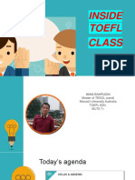 Inside Toefl Class: Imam Bahrudin 2020