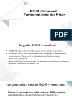 MSDM Internasional-Terminologi, Model Dan Praktik