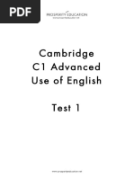 C1 Advanced Reading Practice Test 1 | PDF