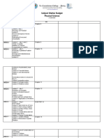 Subject Matter Budget Physical Science: Week 1