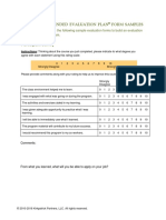 Blended Evaluation Form Samples Handout