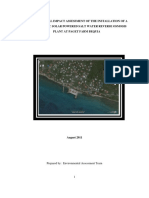 Environmental Impact Assessment of The Installation of A Photovoltaic Solar Powered Salt Water Rever