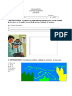 EVALUACIÓN DE CUARTO BIMESTRE Español