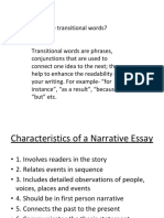 Characteristics and Structure of Narrative Essays