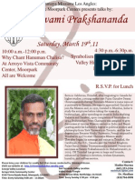 Pujya Swami Prakshananda Flyer