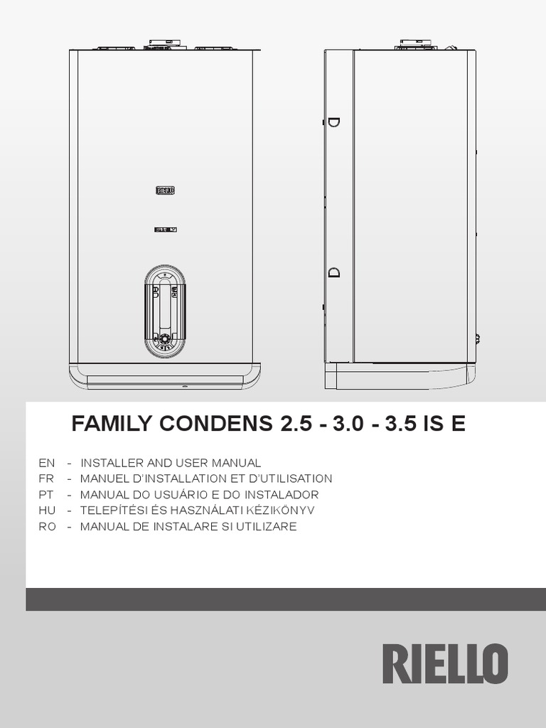 Installer and User Manual for the FAMILY CONDENS IS E Condensing Boiler Instructions for