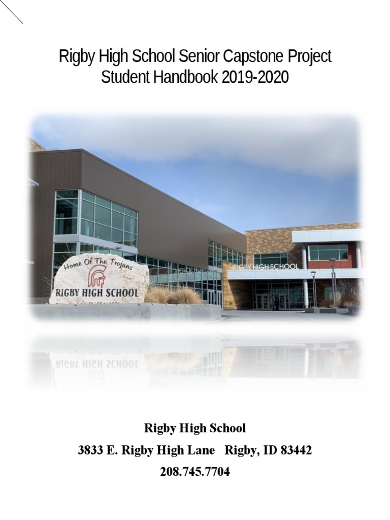 Senior Capstone Project 2019 Handbook Pdf Mentorship Rubric