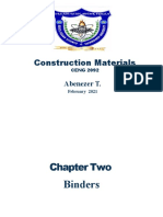 Construction Materials Chapter Two 2021