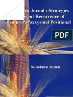 Presentasi Jurnal: Strategies To Prevent Recurrence of Benign Paroxxysmal Positional