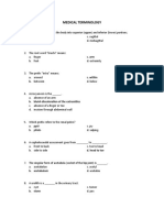 Medical Terminology Post Test