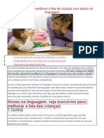 7 Exercícios para Melhorar A Fala de Crianças Com Atraso Na Linguagem