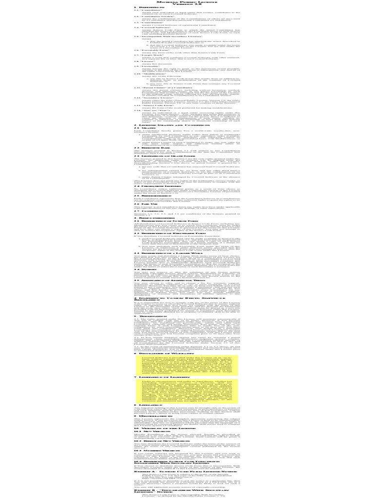 Mozilla Public License, Version 2.0 PDF License Damages