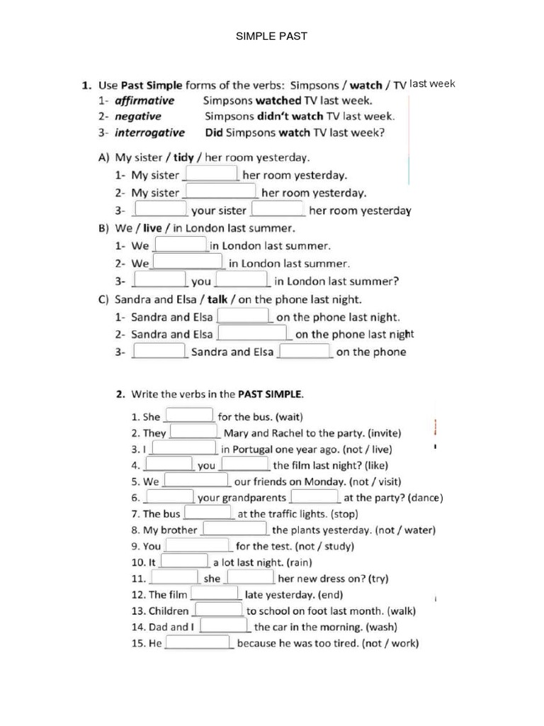 Simple Past | PDF