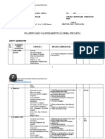 Planificare Calendaristică Limba Engleză: First Semester