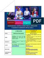 Simulacro y Examen de Admision 2021 Otras Carreras