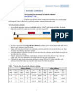 Investigation 11B: Inelastic Collisions