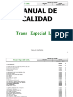 Manual de Calidad Trans Especial Ltda (Version 6)