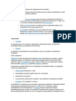 Clasificación de Microorganismos Por Temperatura de Crecimiento