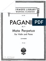 帕格尼尼 Op.11 无穷动 小提琴分谱