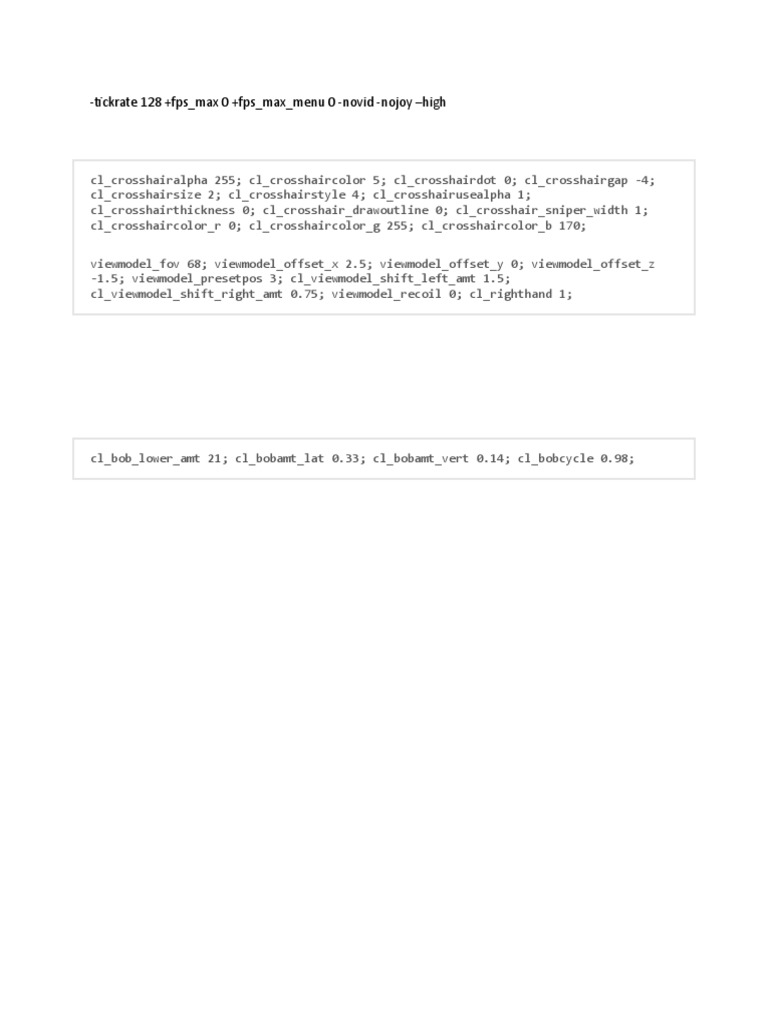 CS:GO Pro Config Settings | PDF | Business | Computers