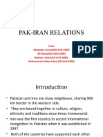 Pak-Iran Relations: A Historical Overview