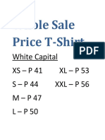 Whole Sale Price T-Shirt