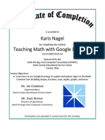 Certificate - Teaching Math With Google Drawings - Karis Nagel - 11272019 102132