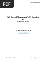 SAP Material Management (MM) Simplified By: Mohammed Rashid