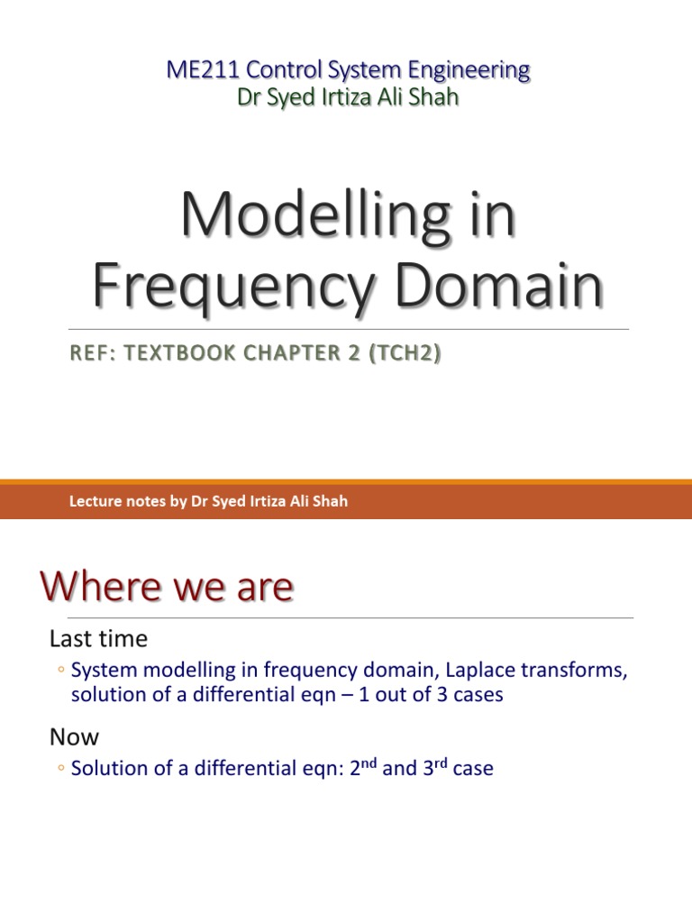 Frequency Domain Modelling in Control Systems | PDF | Language Arts ...