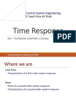 Time Response: ME211 Control System Engineering