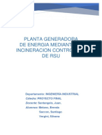 Planta Generadora de Energía Mediante La Incineración Controlada de RSU