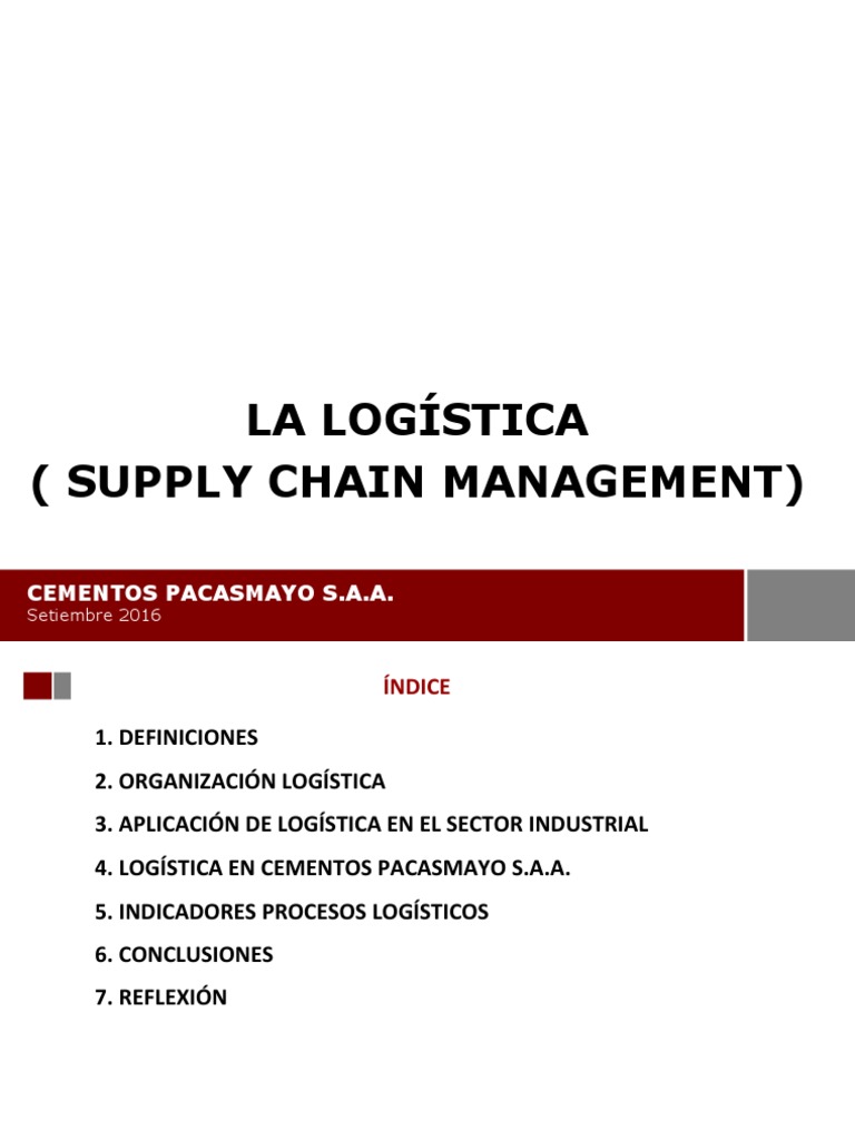 Logística y Cadena de Suministro en Cementos Pacasmayo | PDF ...