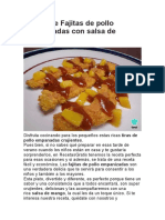 Receta de Fajitas de Pollo Empanizadas Con Salsa de Mango