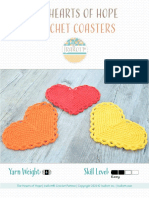 The Hearts of Hope Crochet Coasters Pattern by IraRott