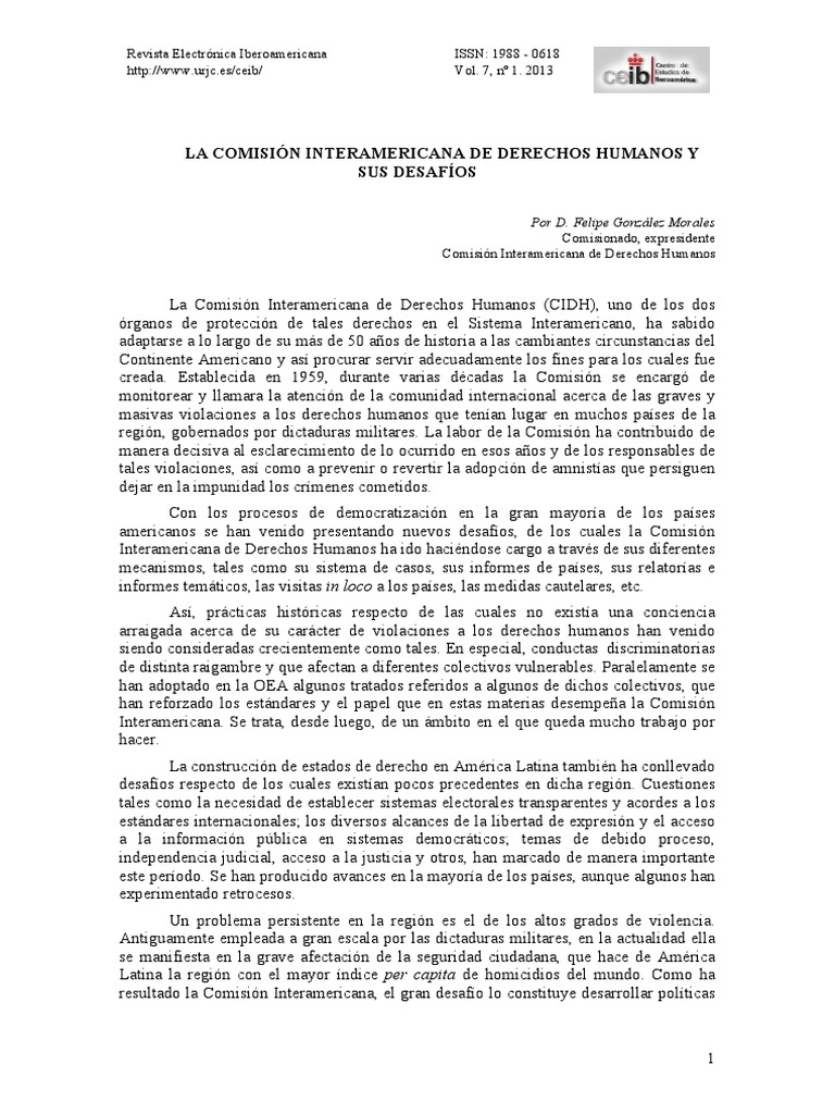 Desafios de La CIDH | PDF | Comisión Europea | Derechos humanos