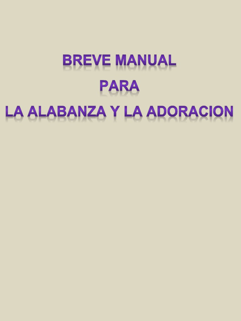Formas de Alabanza y Adoración a Dios | PDF | Cristo (título) | Dios