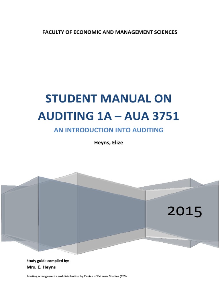 Auditing 1A Study Guide | PDF | Financial Audit | Audit