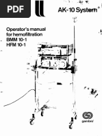 Gambro AK-10 Hemofiltration - Service Manual