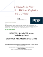 Court (Remedy by Non-Assumsit - Without Prejudice UCC 1-308)