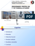 STUDIUL AERODINAMIC PENTRU UN MONOPOST TIP FORMULA STUDENT Final