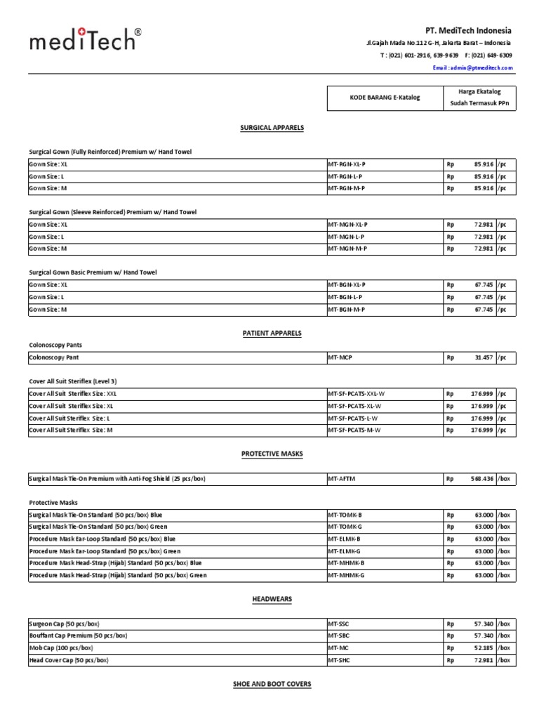MediTech Surgical Apparel Catalog | PDF | Orthopedic Surgery | Surgical ...