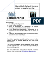 PRIDE Scholarship 2011-1