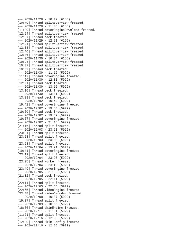 Thread Freeze Log Analysis | PDF | Business