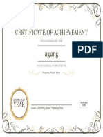 Certificate of Achievement: Agung