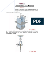 Lista de Resistência Dos Materiais