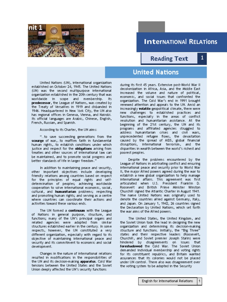 English For International Relations | PDF | Allies Of World War II ...
