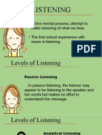 Area of Music Teaching - Listening